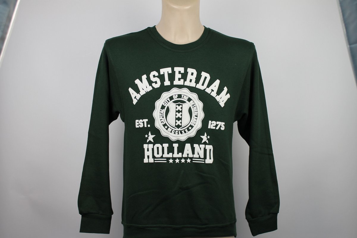 Sweater Amsterdam Holland groen | Maat L